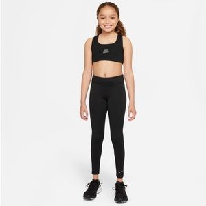 NWT Nike Dri-FIT One Leggings Tight Fit Black Girl Size XL